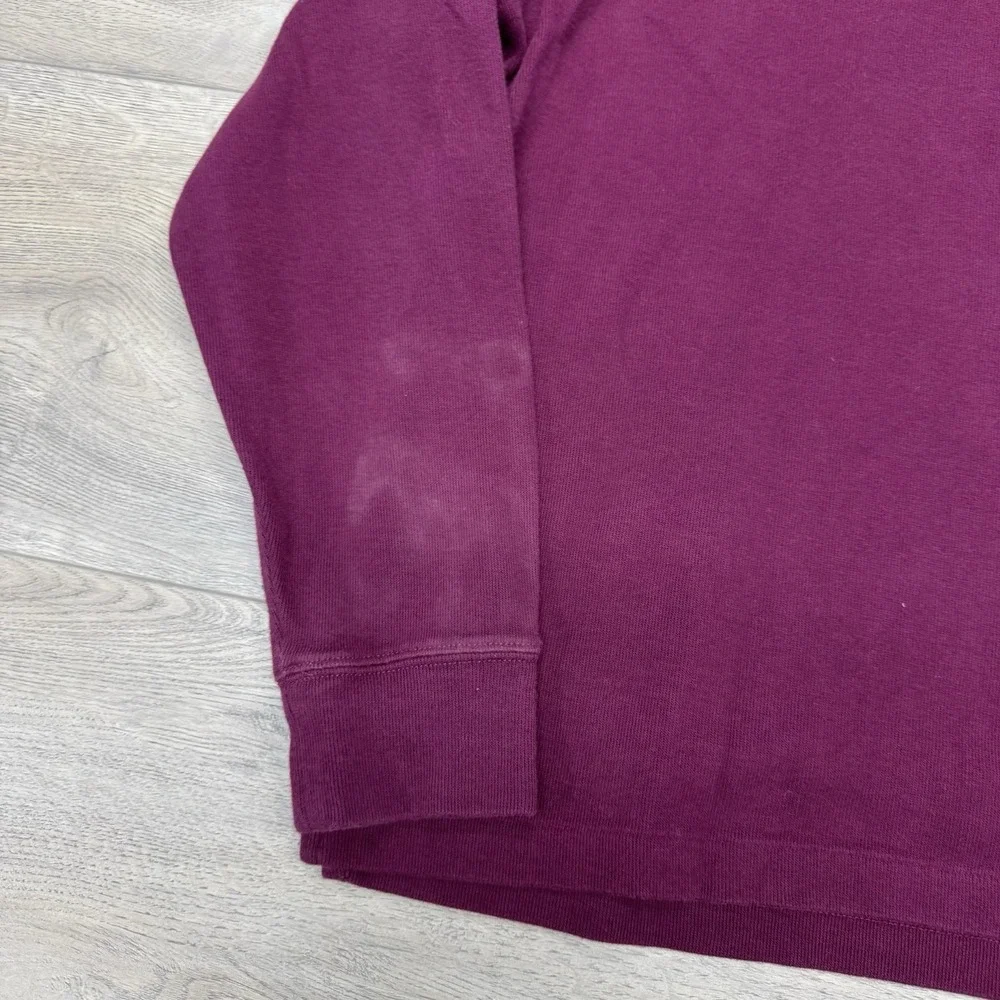 Polo Ralph Lauren Estate Rib Maroon 1/4 Zip Pullover‎ Men's Sz L Marks
